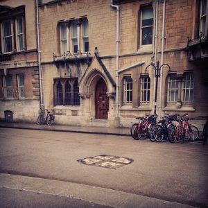 Martyr's Memorial, Oxford by John Calvin Young The stones in the middle of the street mark the spot Latimer and Ridley were martyred.