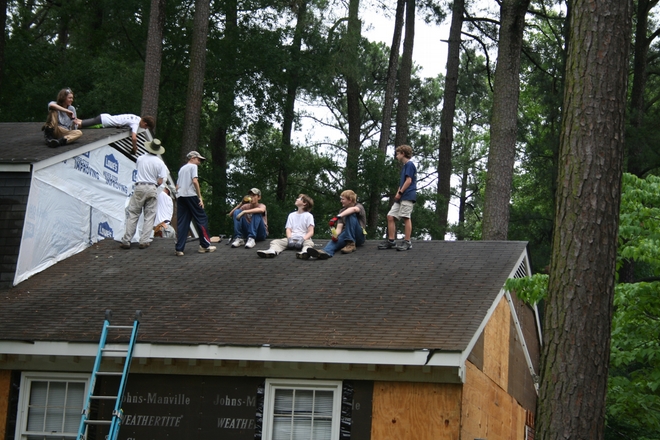 SWCA kids on roof