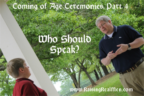 Coming of Age Ceremonies Part 4 Who Speaks Hor