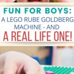 Here's an amazing video your boys are going to love. This Rube Goldberg contraction was made entirely of Legos and took 600 hours to build. Fun for Boys: A Lego Rube Goldberg Machine - and a Real Life One!