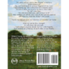 Back cover of Five Little Peppers audiobook. Illustration is a grassy meadow. Contains synopsis and biographies of the author and narrator.