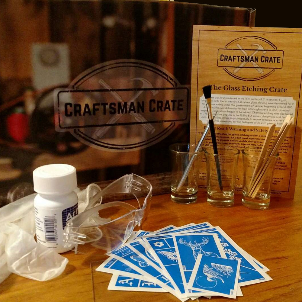 Raising Real Men » » Craftsman Crate: The Glass Etching Crate