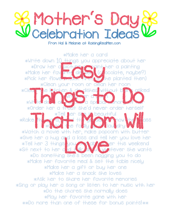 Raising Real Men & Craftsman Crate » » Mother’s Day: Disappointment or ...
